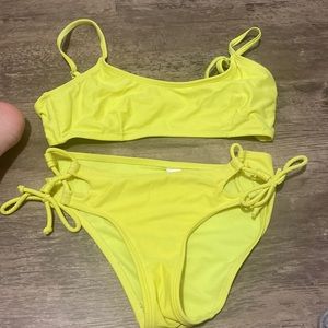 bright yellow bikini size xs